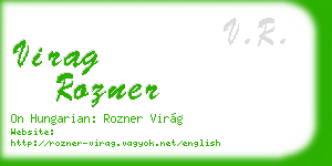 virag rozner business card
